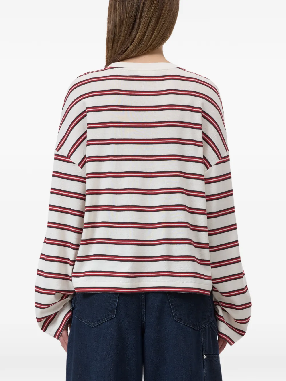 Closed Gestreept T-shirt met lange mouwen Beige