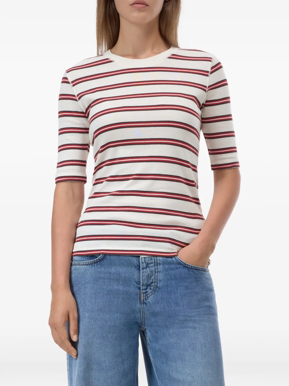 Closed Gestreept T-shirt Wit