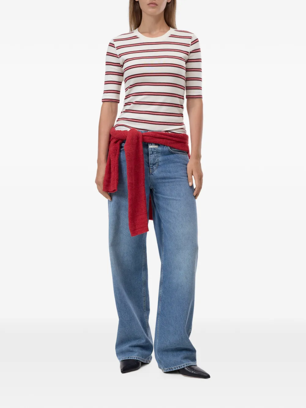 Closed Gestreept T-shirt Wit