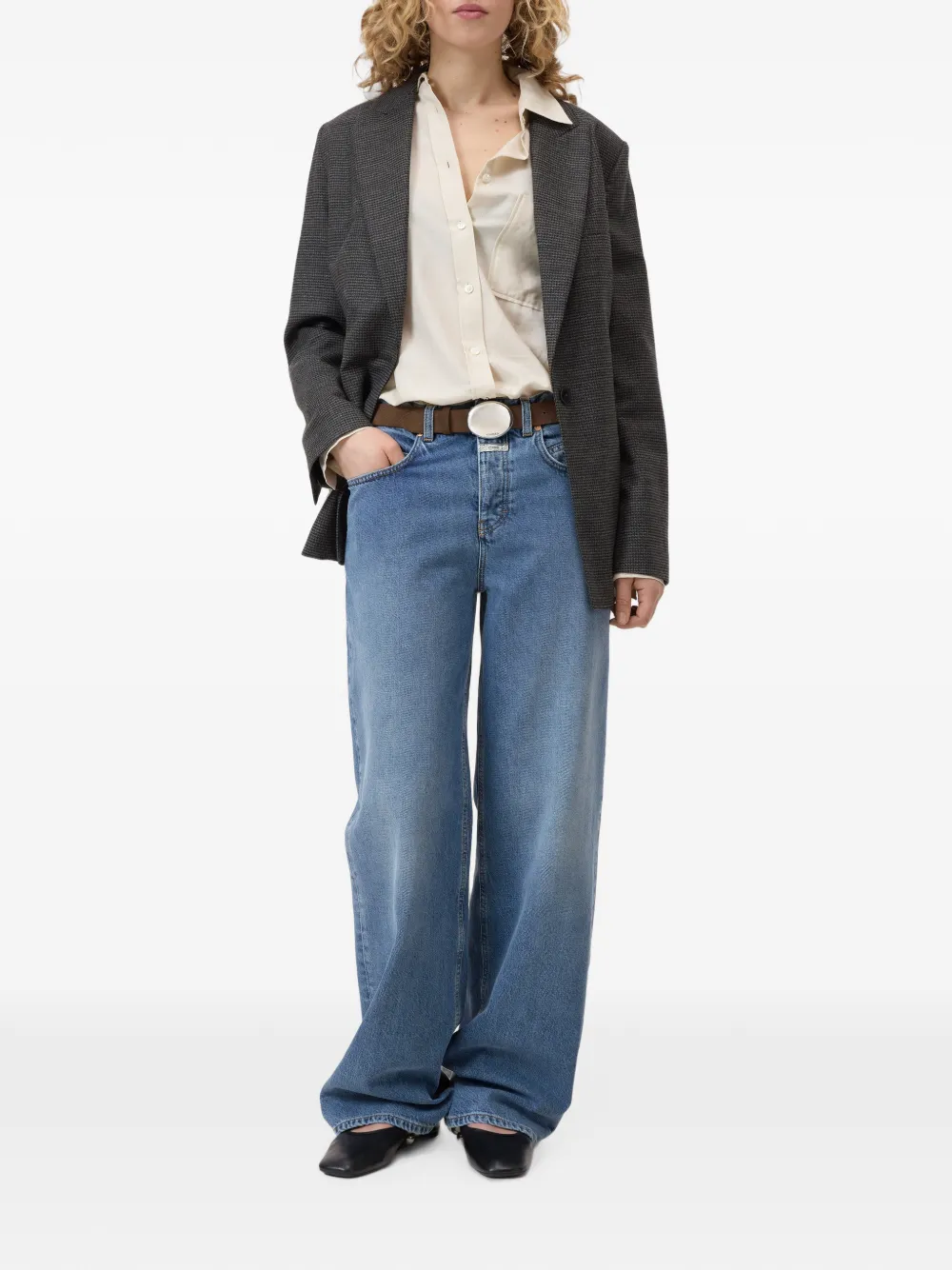 Closed Nikka jeans met wijde pijpen Blauw