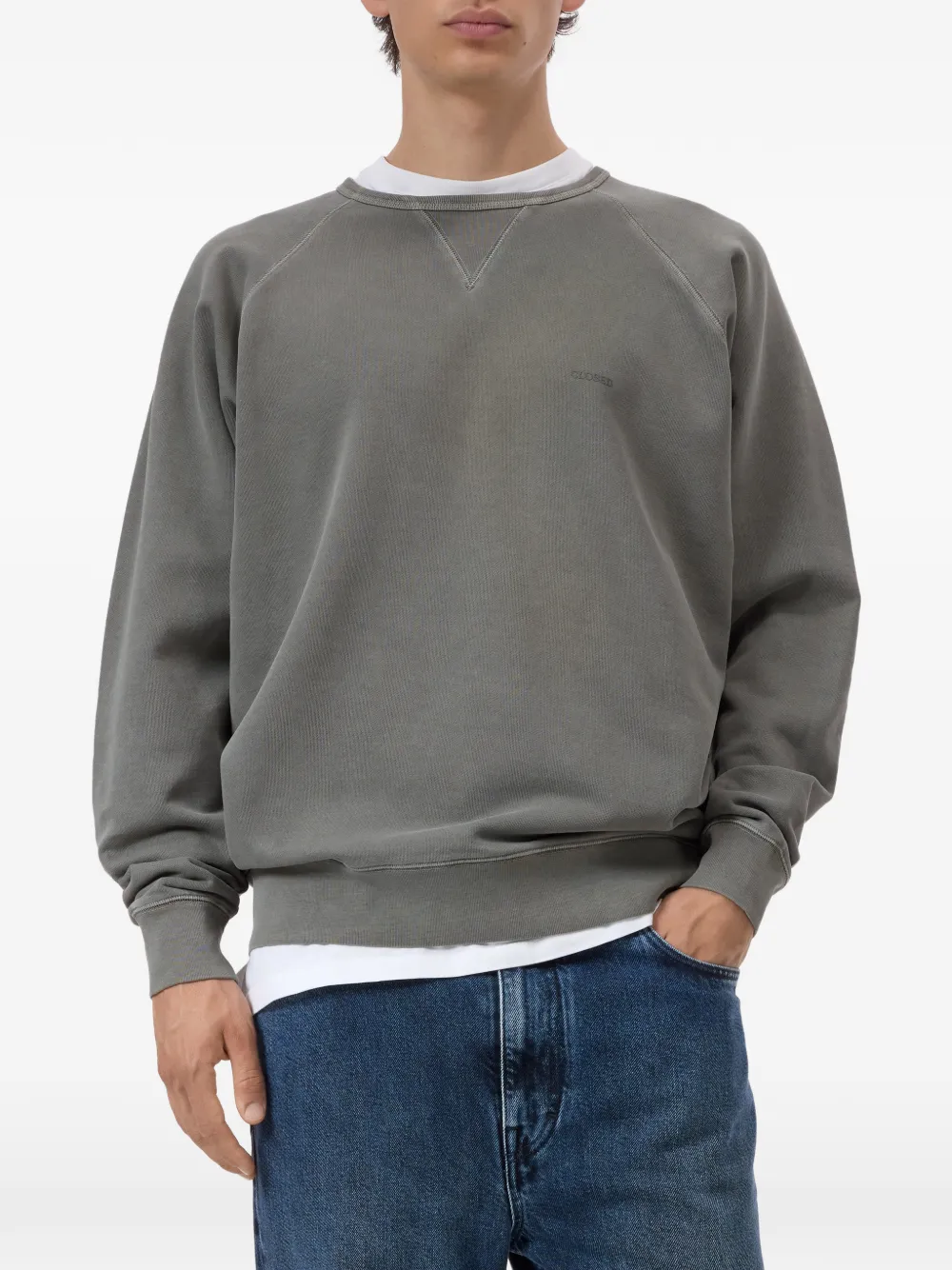 Closed Sweater met raglan mouwen Groen