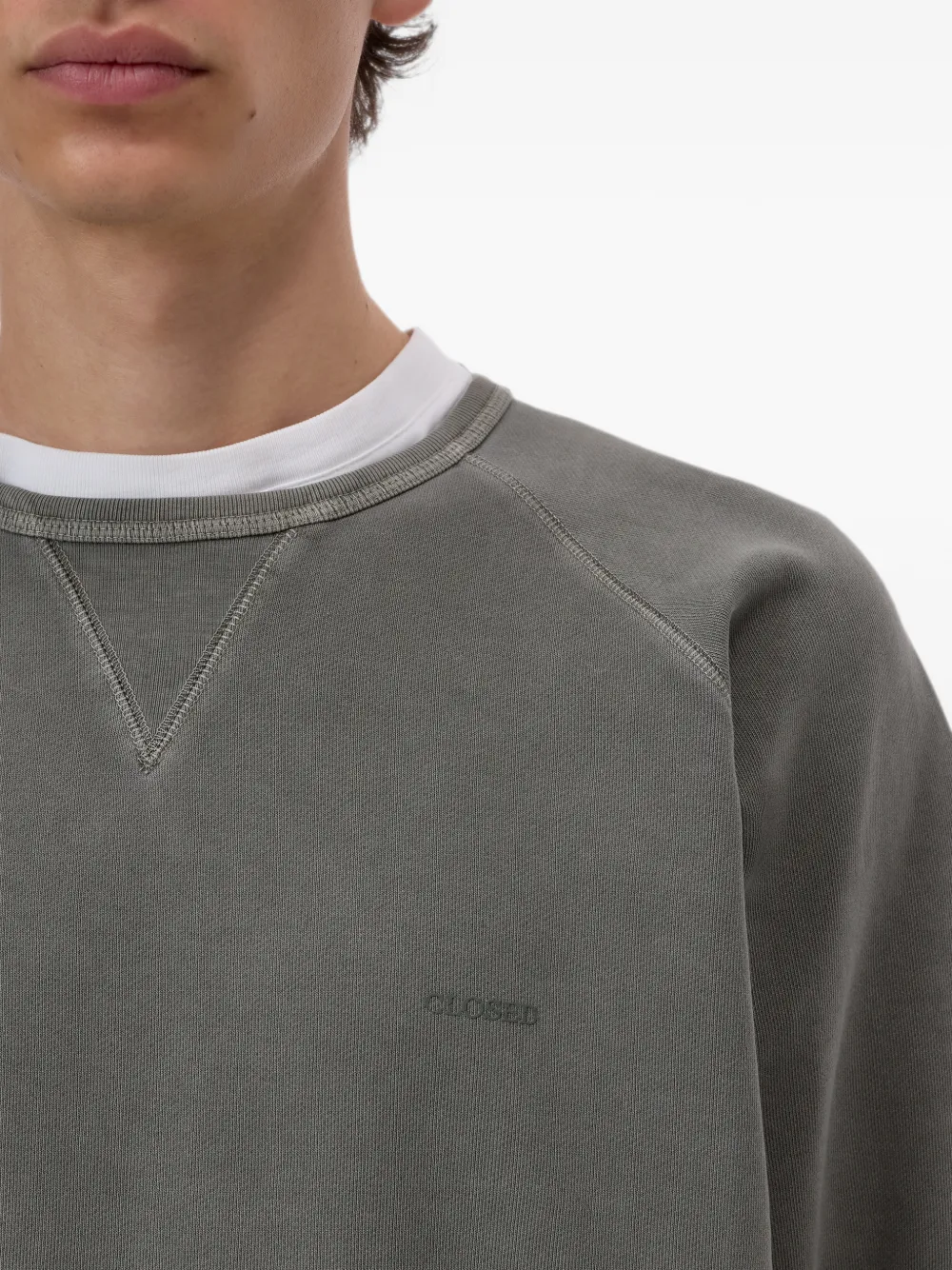 Closed Sweater met raglan mouwen Groen