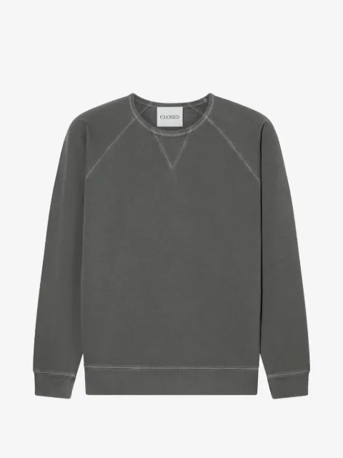 Closed sweatshirt med raglanærmer