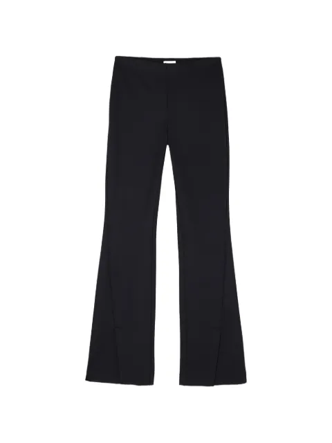 Closed split-hem flared trousers