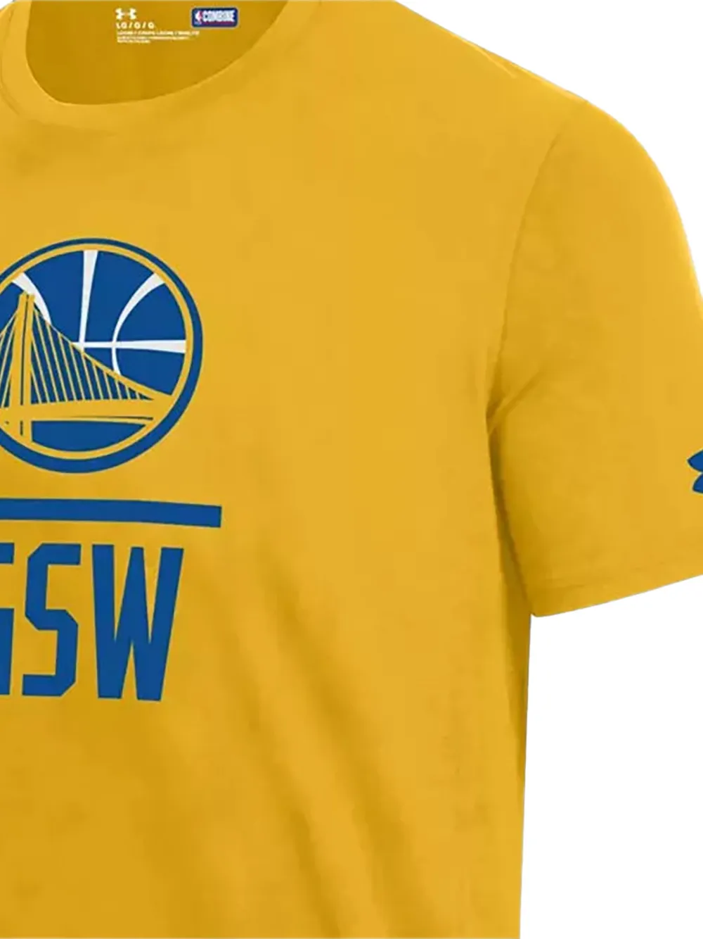 Under Armour Kids NBA GS Warriors Combine Lock Up T-shirt met grafische print Geel