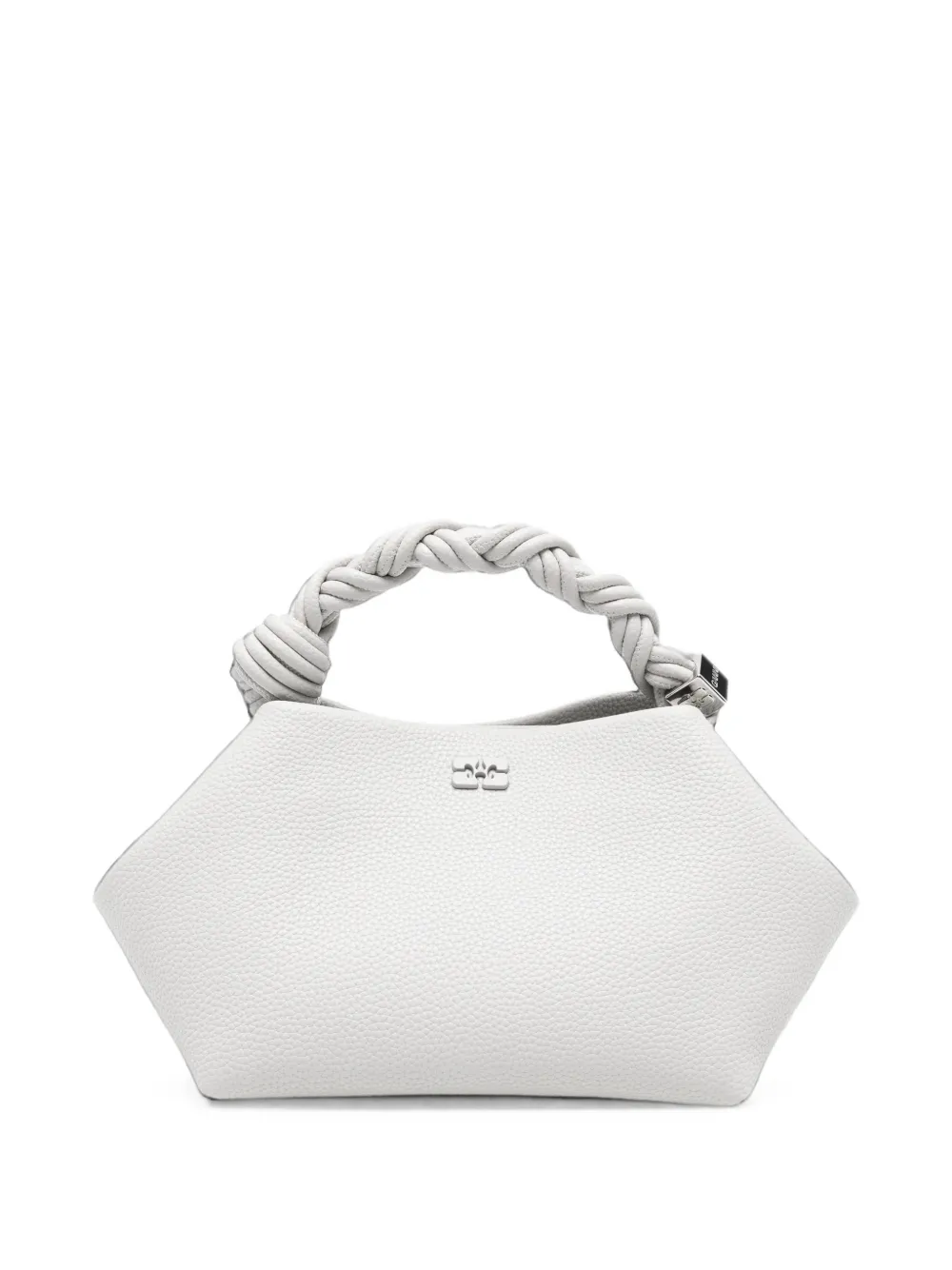 GANNI Bou small grain top handle bag - Toni neutri