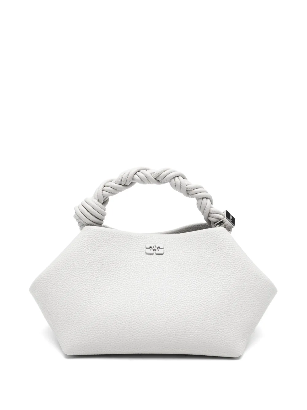 GANNI Bou small grain top handle bag - Toni neutri