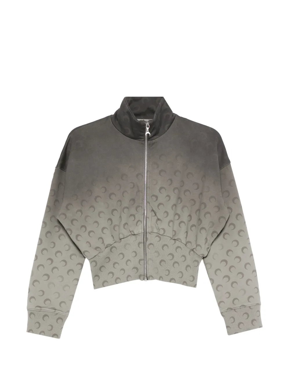 Marine Serre faded Moon zipped sweatshirt - Gris Marine Serre faded Moon zipped sweatshirt - Gris