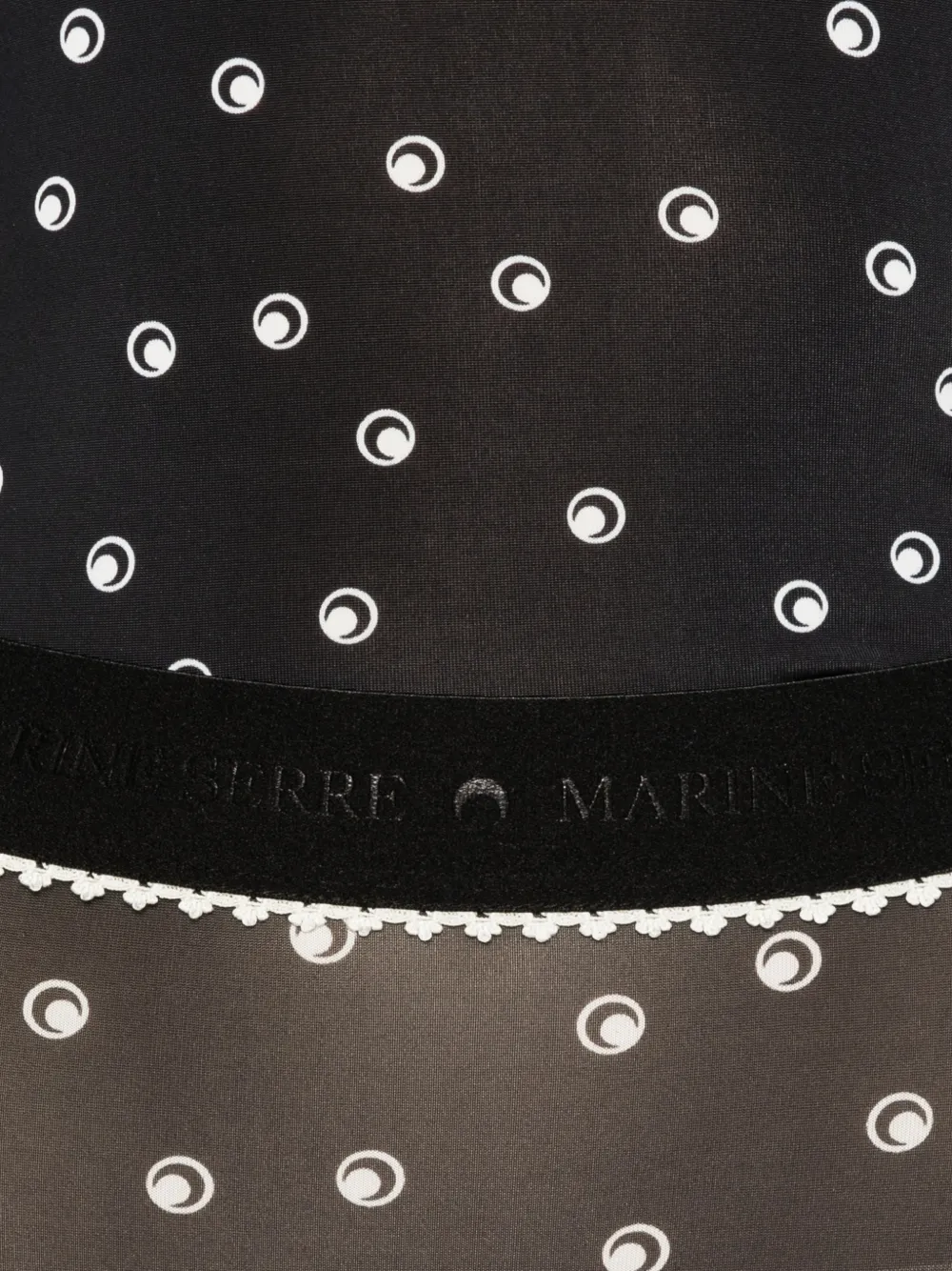 Marine Serre polka-dot Moon jersey capri leggings Zwart