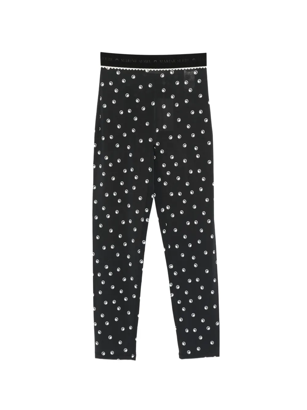 Marine Serre polka-dot Moon jersey capri leggings Zwart