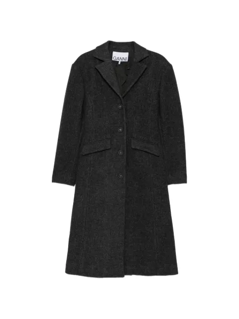 GANNI single-breasted wool coat