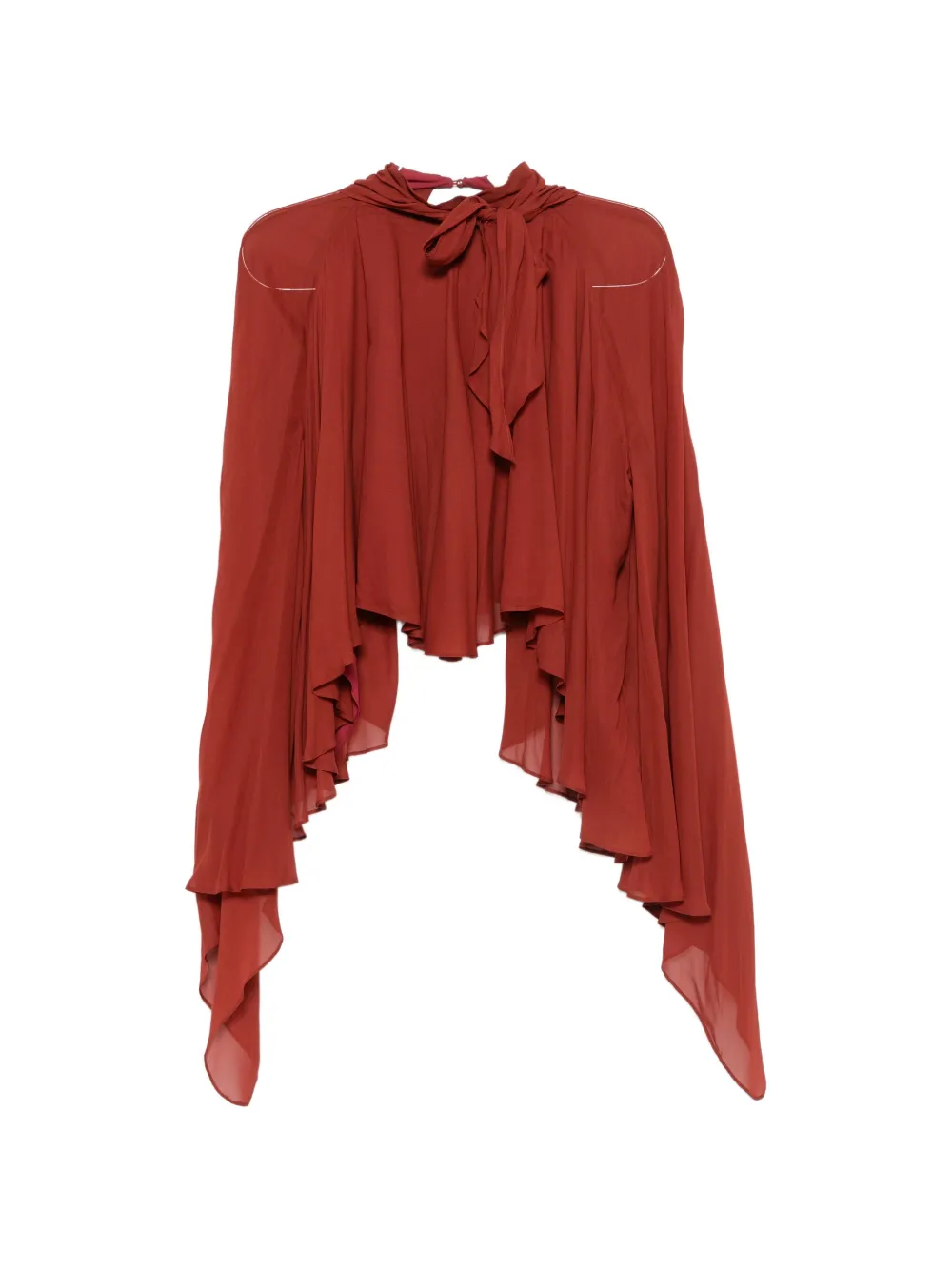 De La Vali Mia draped pleated top - Rosso