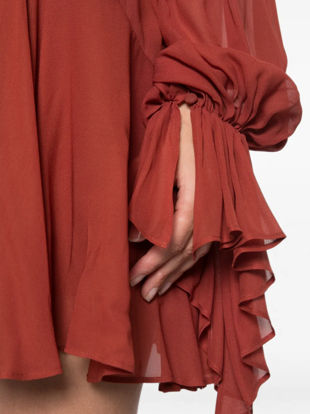 De La Vali Casimiro mini-jurk met ruches Rood