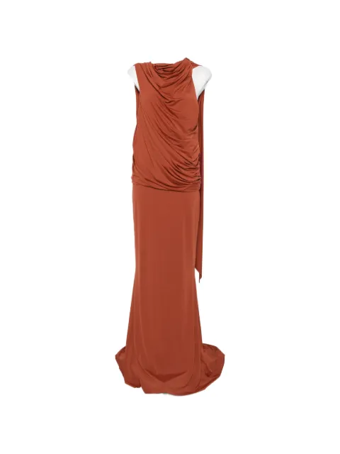 De La Vali vestido largo Lurna drapeado de tejido jersey