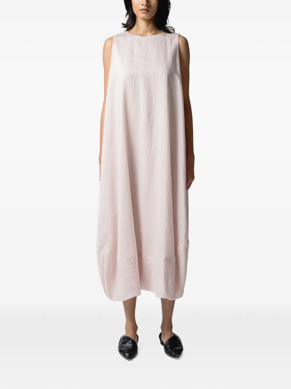 Muller Of Yoshiokubo stripe back-open midi dress - Rosa