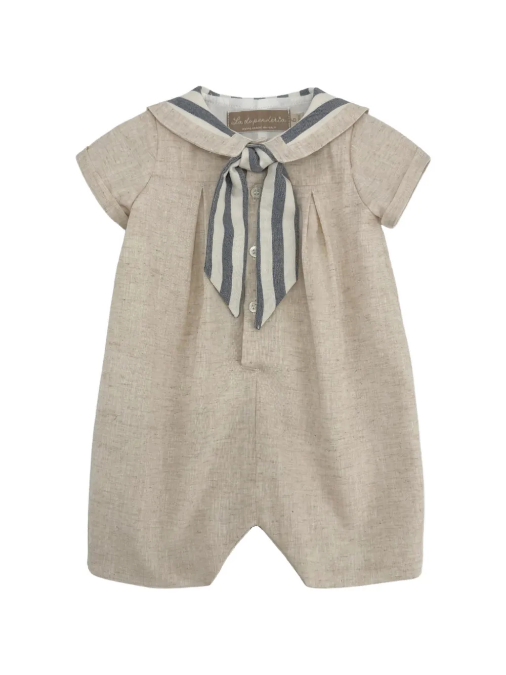 La Stupenderia striped sailor-collar shorties - Toni neutri