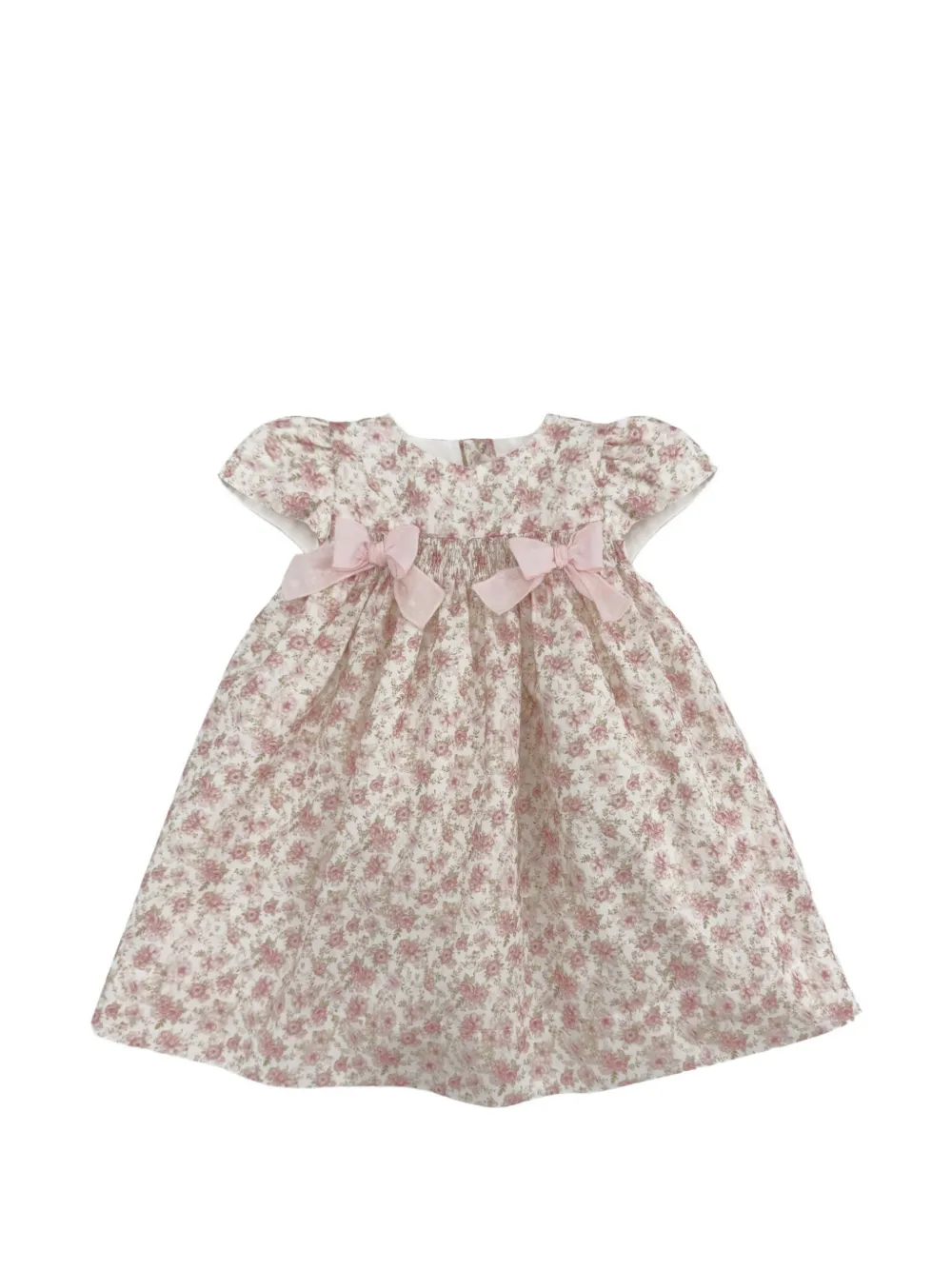 La Stupenderia floral-print bow-detail dress - Bianco