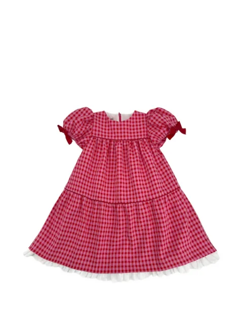 La Stupenderia gingham-print tiered dress