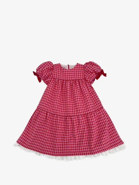 La Stupenderia gingham-print tiered dress