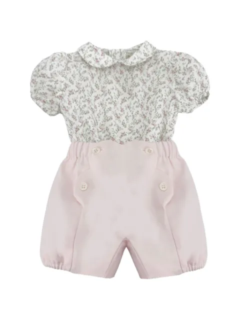 La Stupenderia floral-print Peter Pan-collar shorts (set of two)