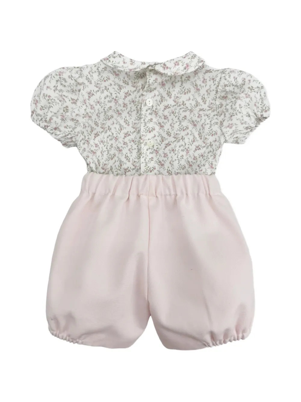 La Stupenderia Shorts en top met Peter Pan-kraag en bloemen-print Wit