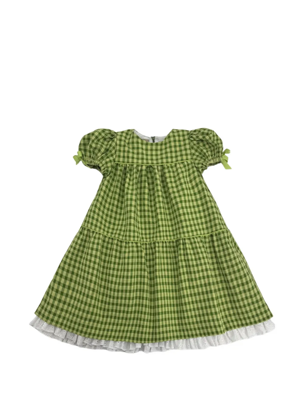 La Stupenderia gingham tiered dress - Verde