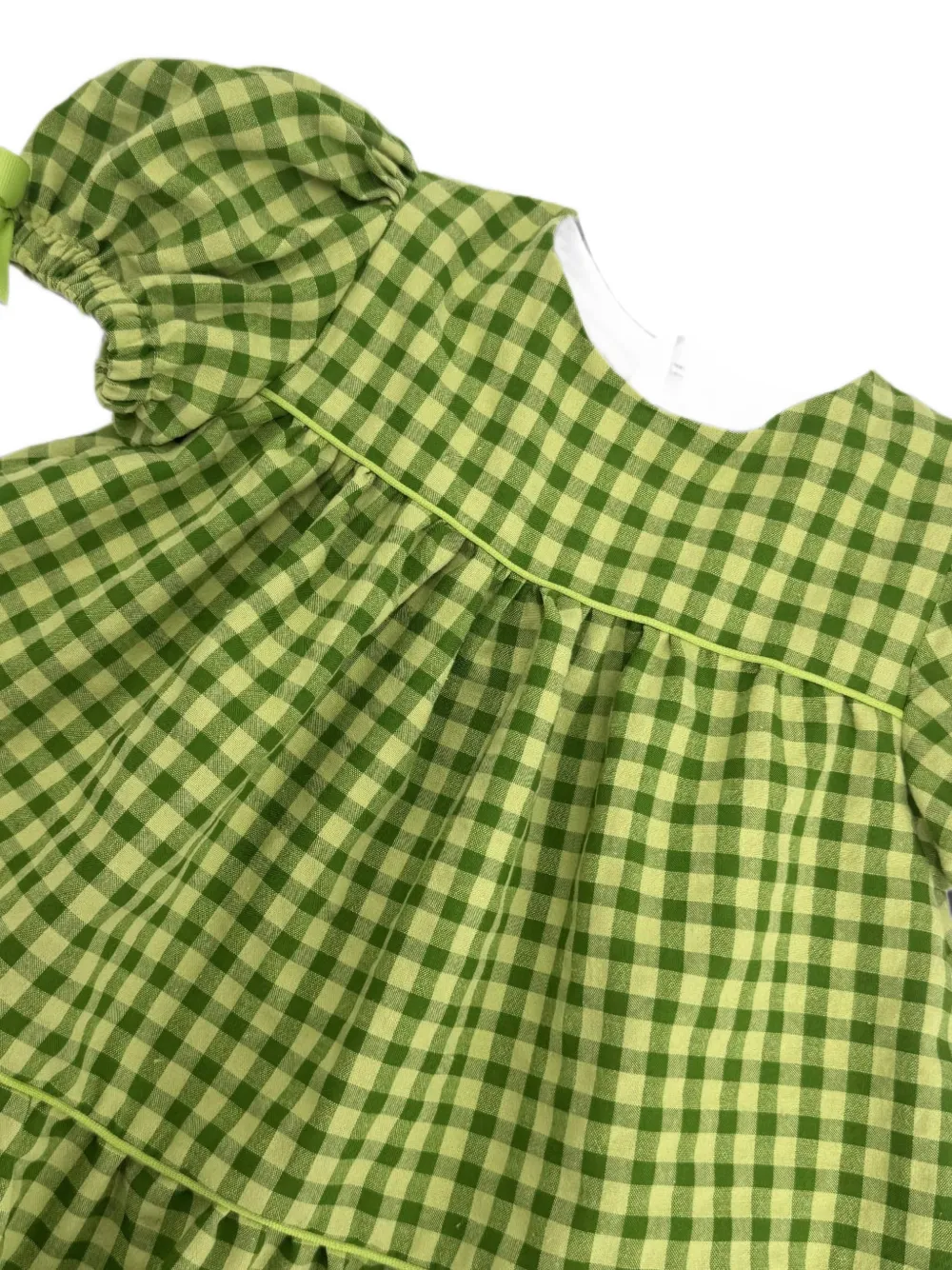 La Stupenderia Jurk met gingham ruit Groen
