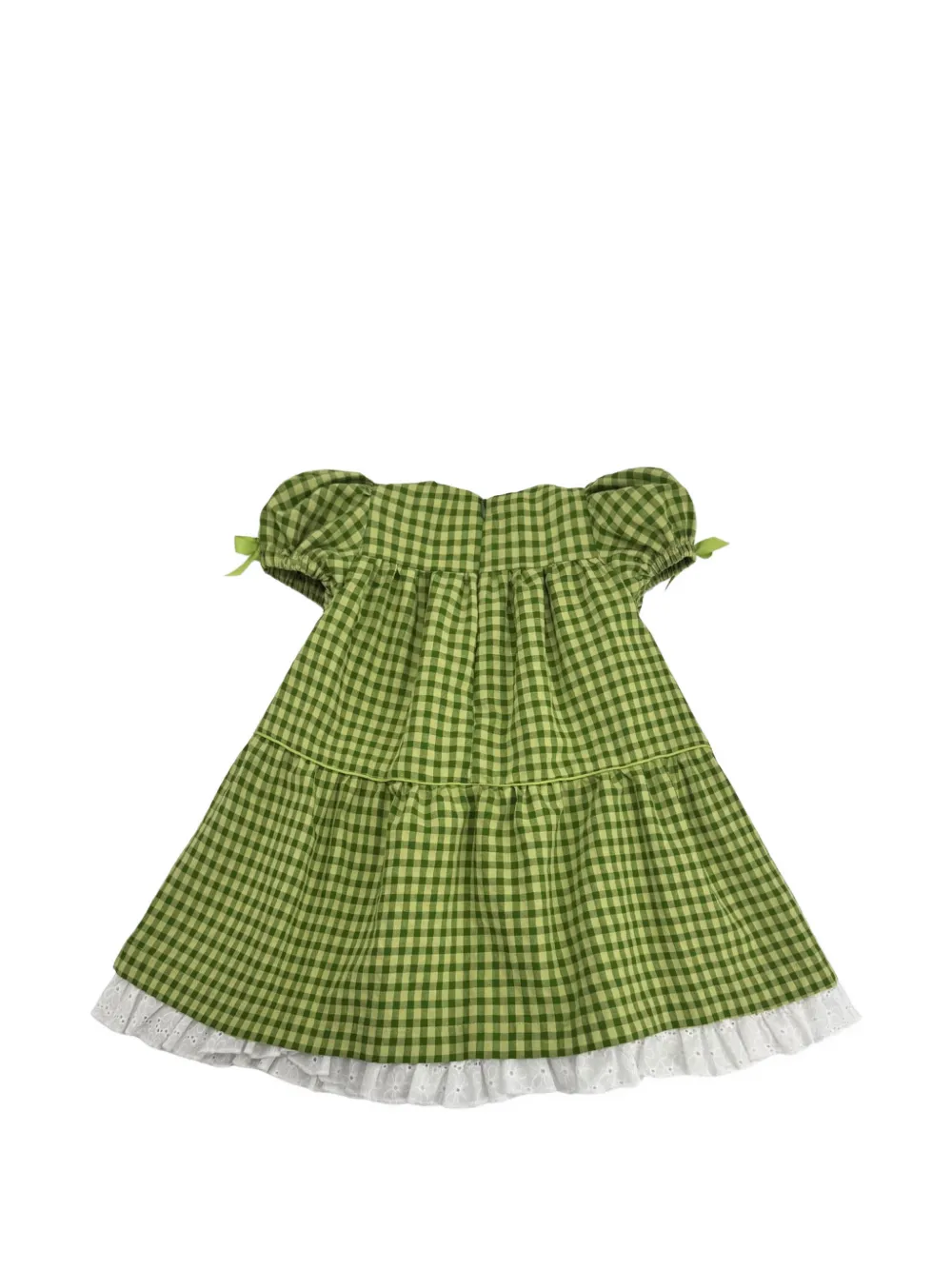 La Stupenderia Jurk met gingham ruit Groen