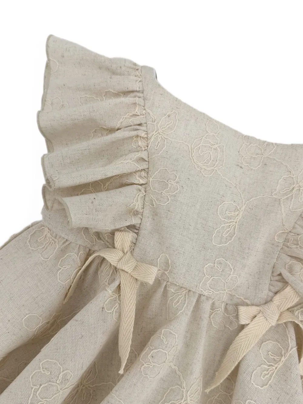 La Stupenderia Jurk met ruches Beige
