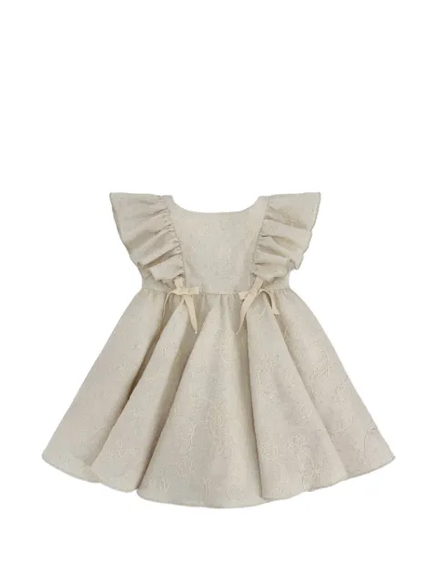La Stupenderia embroidered ruffled dress