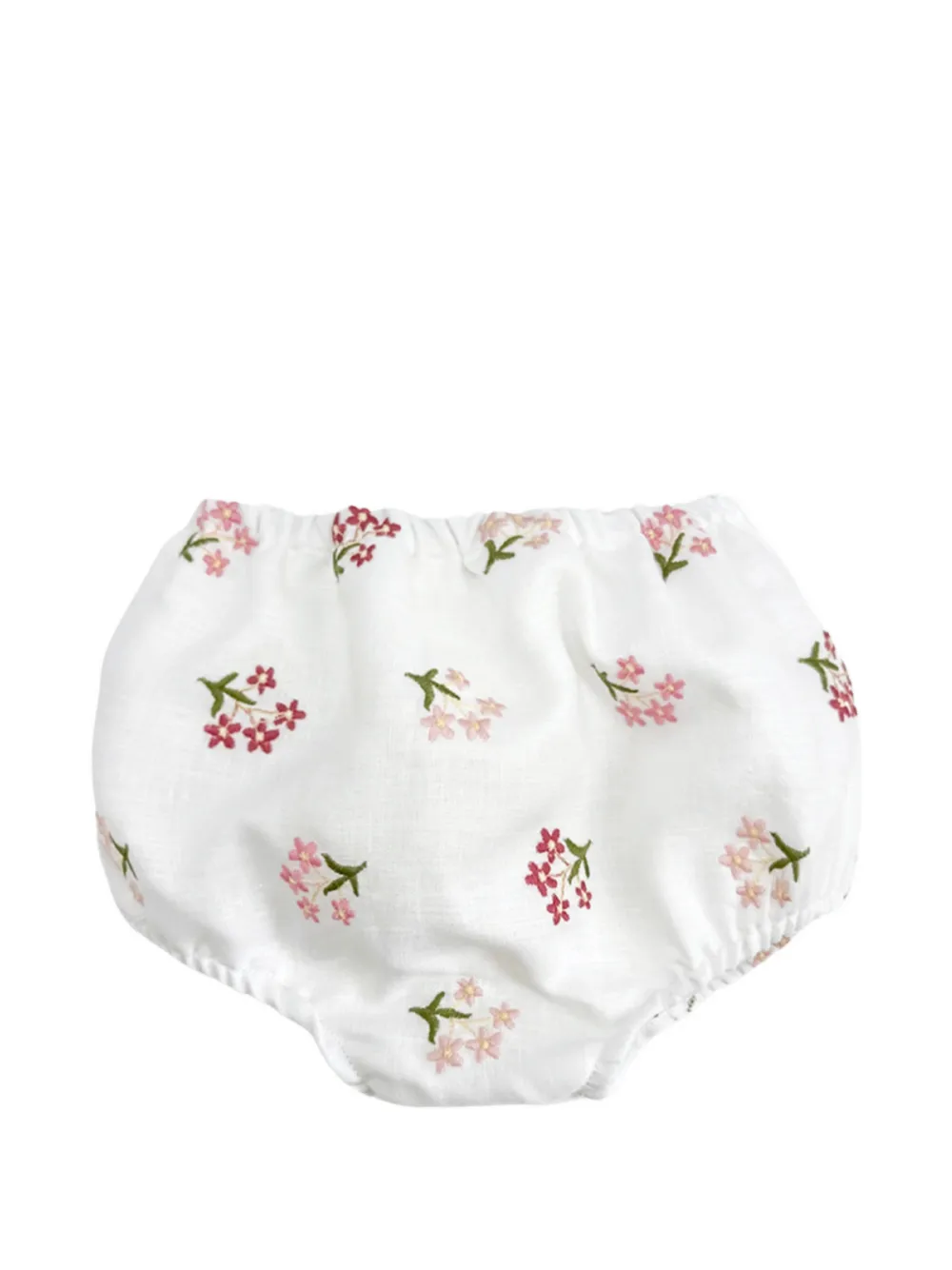 La Stupenderia Jurk met gewelfde kraag en geborduurde bloemen (set van twee) Wit