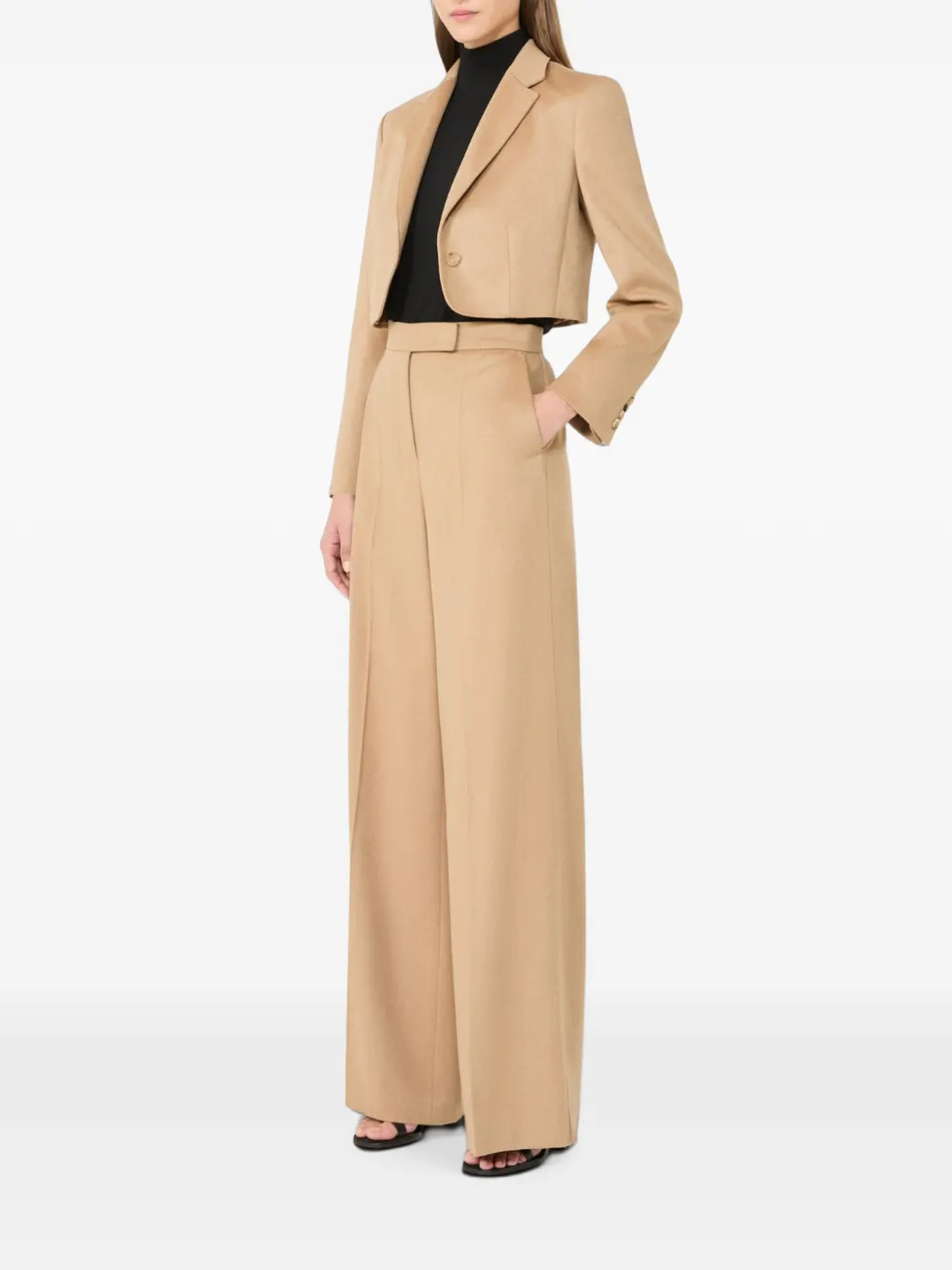 Max Mara high-neck cashmere sweater Zwart