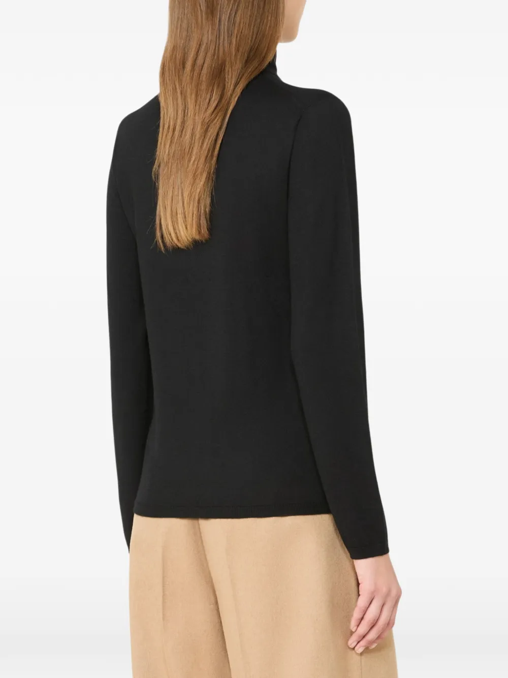 Max Mara high-neck cashmere sweater Zwart