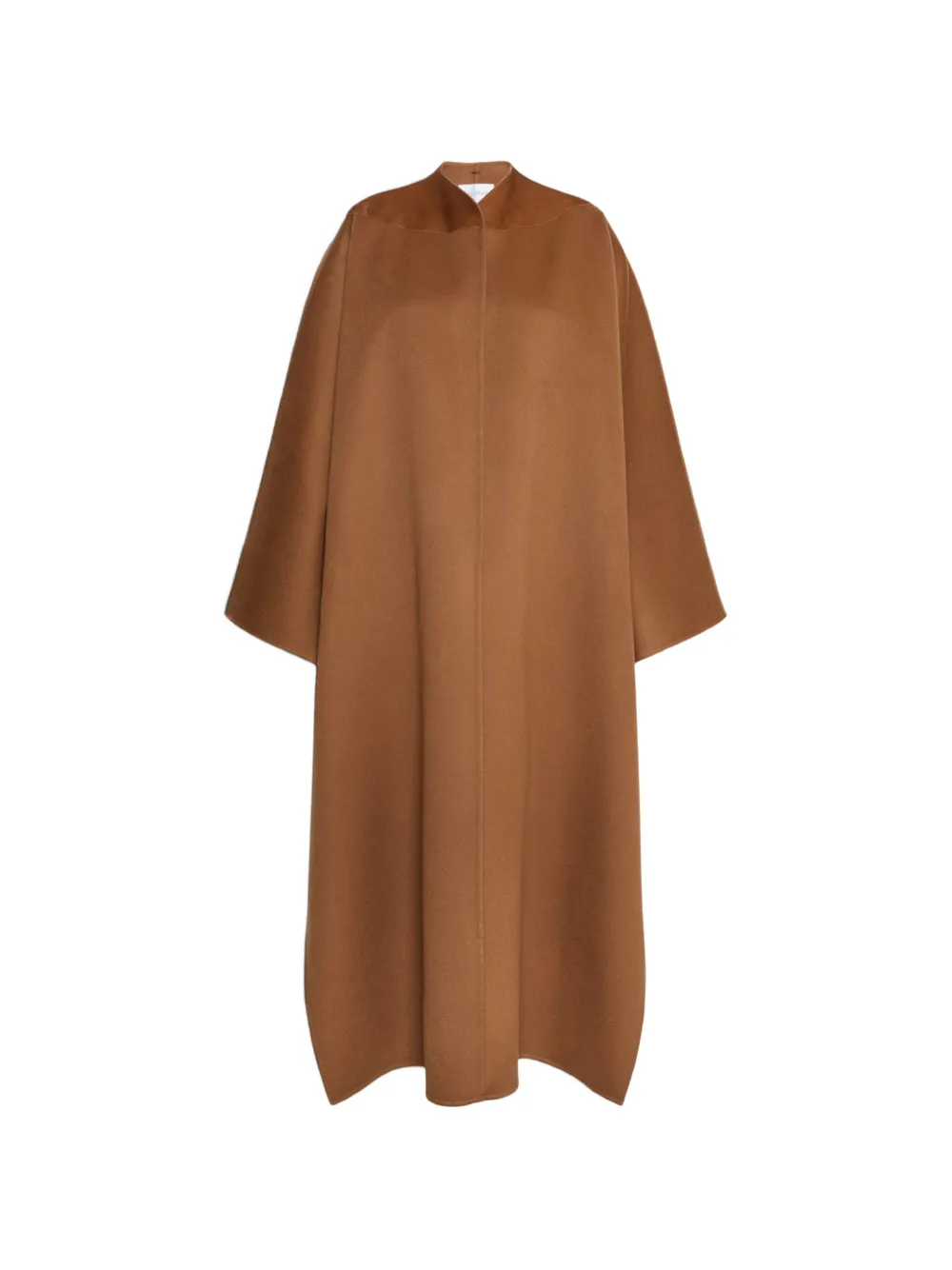 Max Mara Cappotto in cashmere con inserti in pelle scamosciata - Marrone