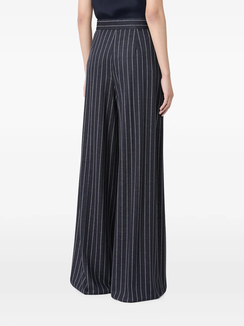 Max Mara Plooibroek met krijtstreep Grijs