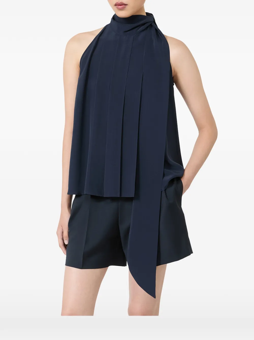 Max Mara Zijden top Blauw