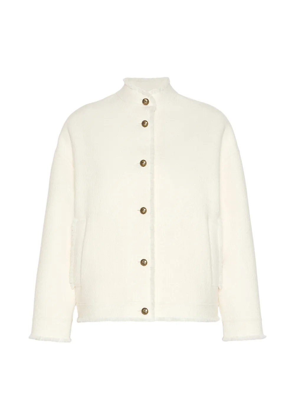 Max Mara Giacca con frange - Toni neutri