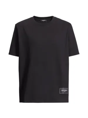 Balenciaga logo-embroidered T-shirt | Black | FARFETCH ZA