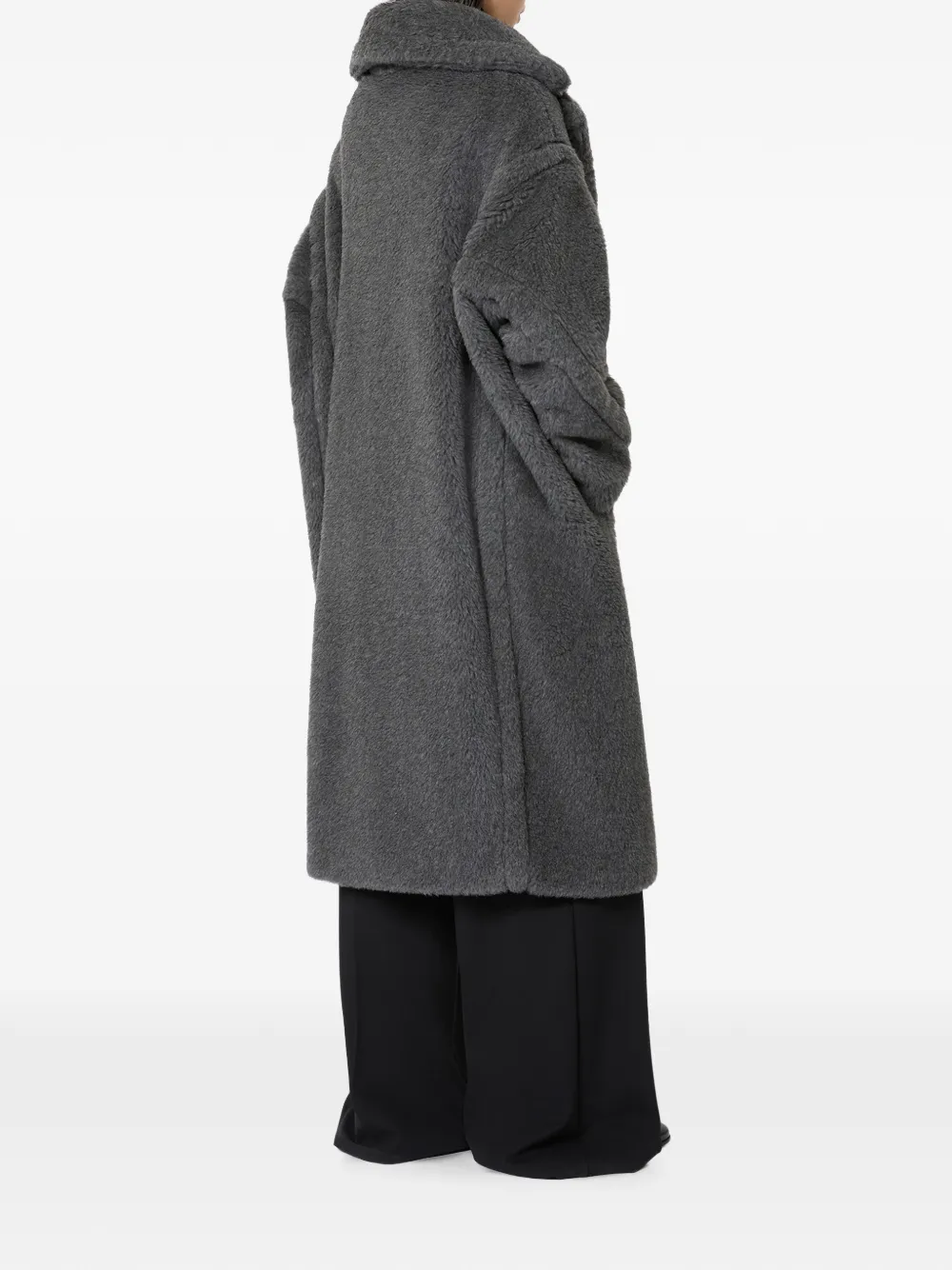 Max Mara Mantel met dubbele rij knopen Grijs