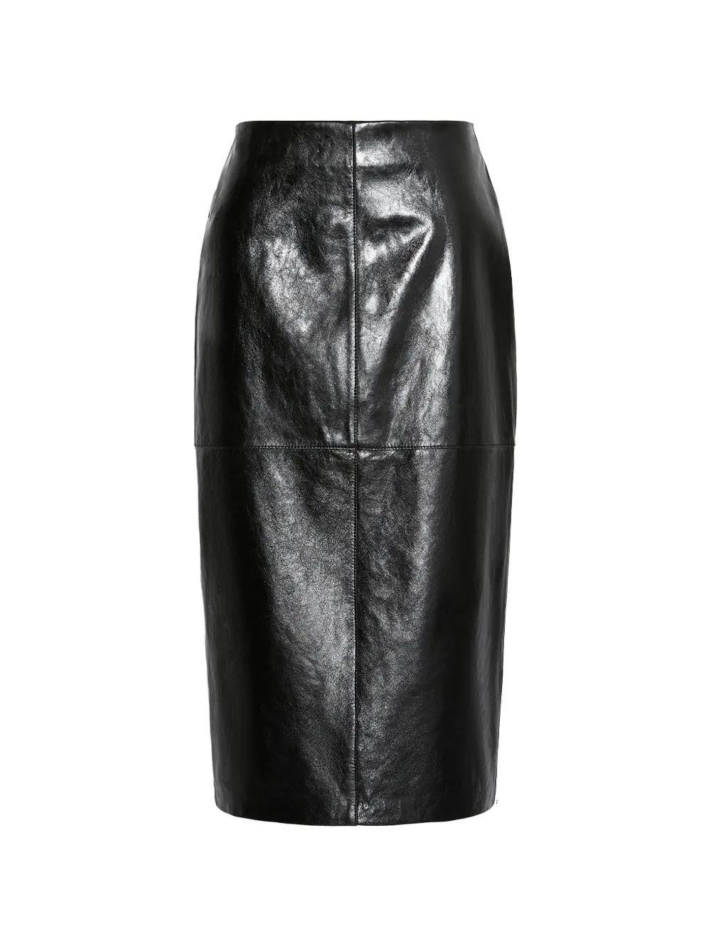 Sportmax Gonna midi in pelle - Nero