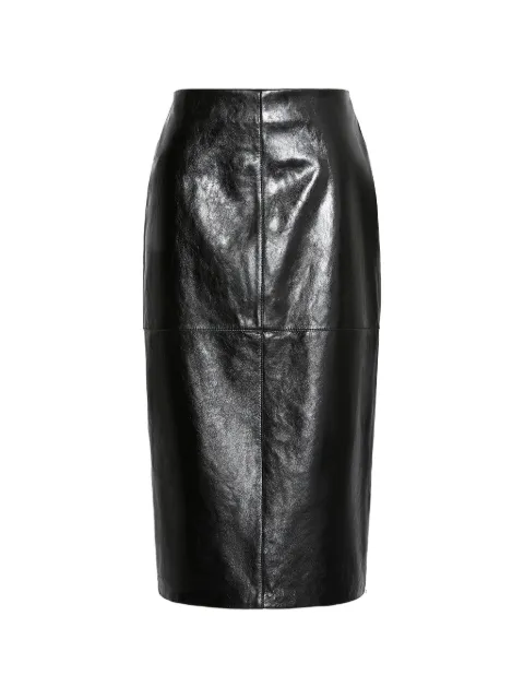 Sportmax leather midi skirt
