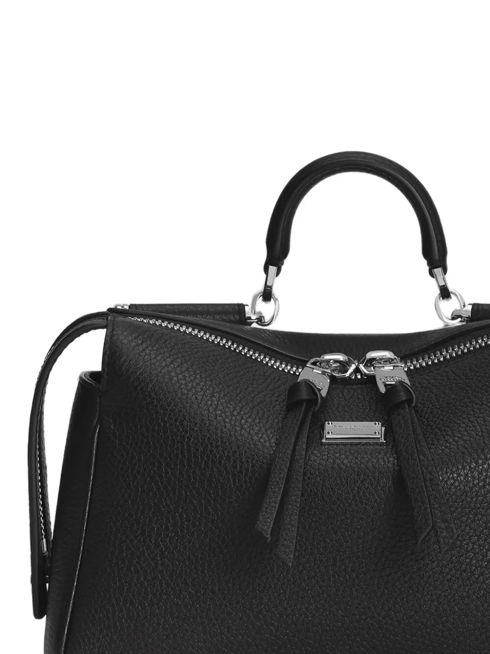 Dolce & Gabbana Vittoria leren shopper Zwart