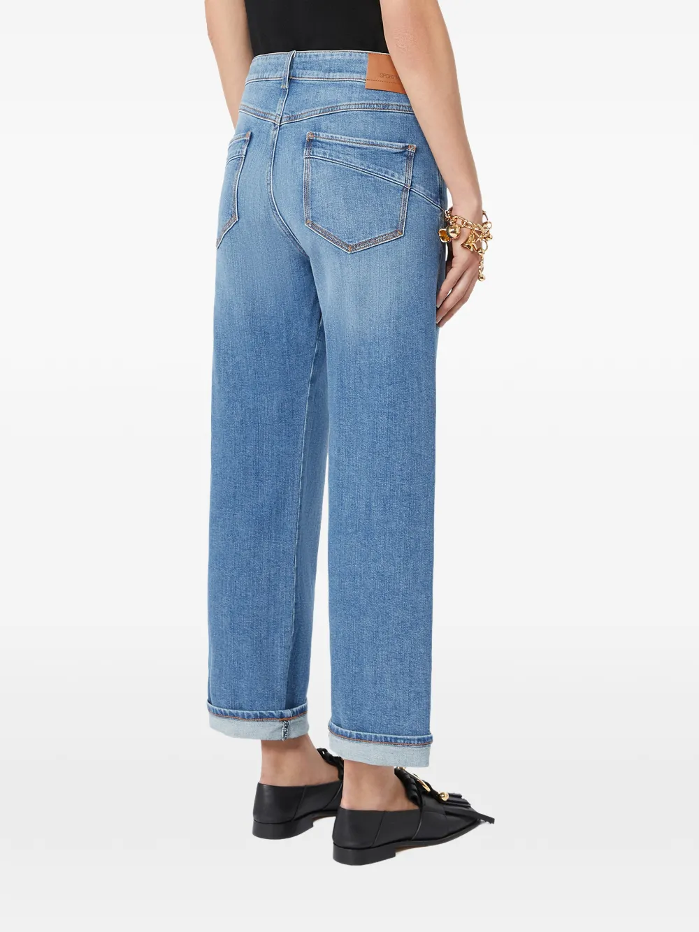 Sportmax Straight jeans met omgeslagen pijpen Blauw