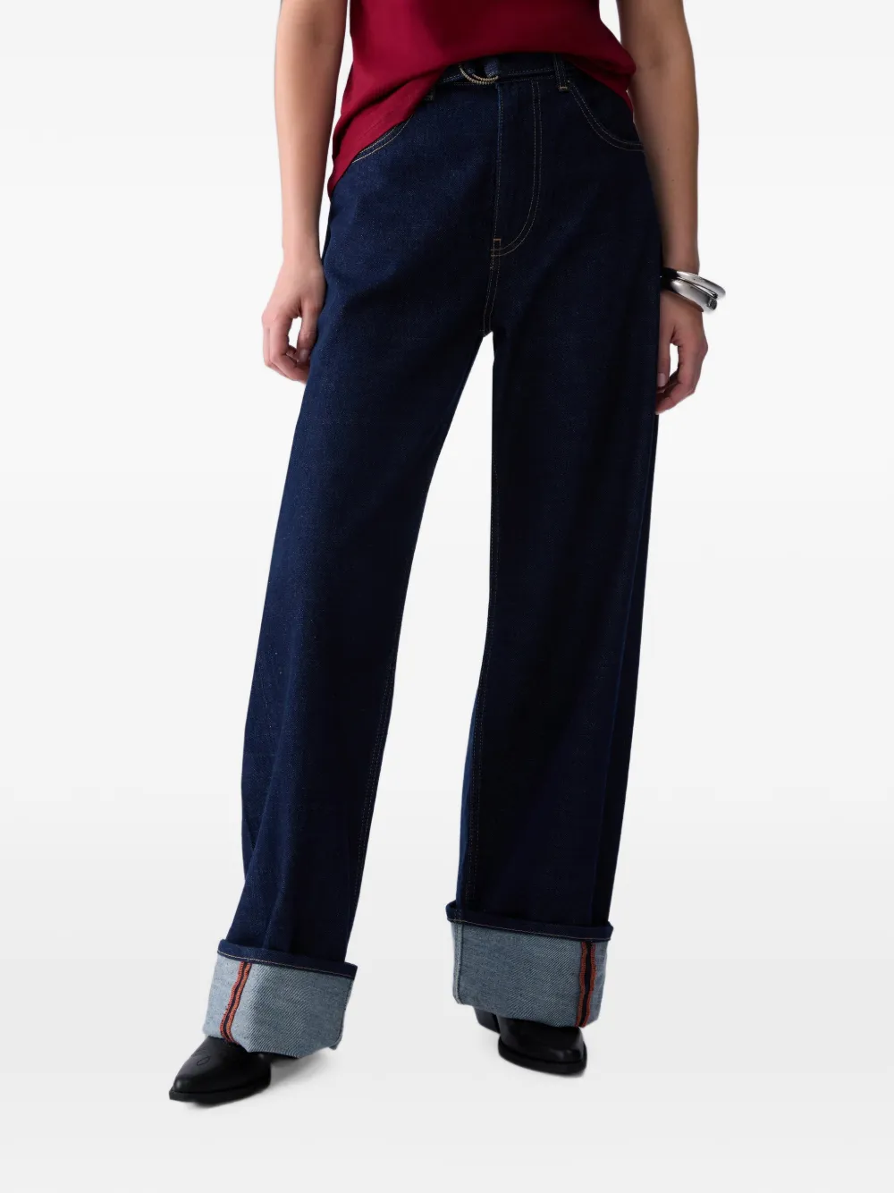 LIU JO Flared jeans met omgeslagen pijpen Blauw