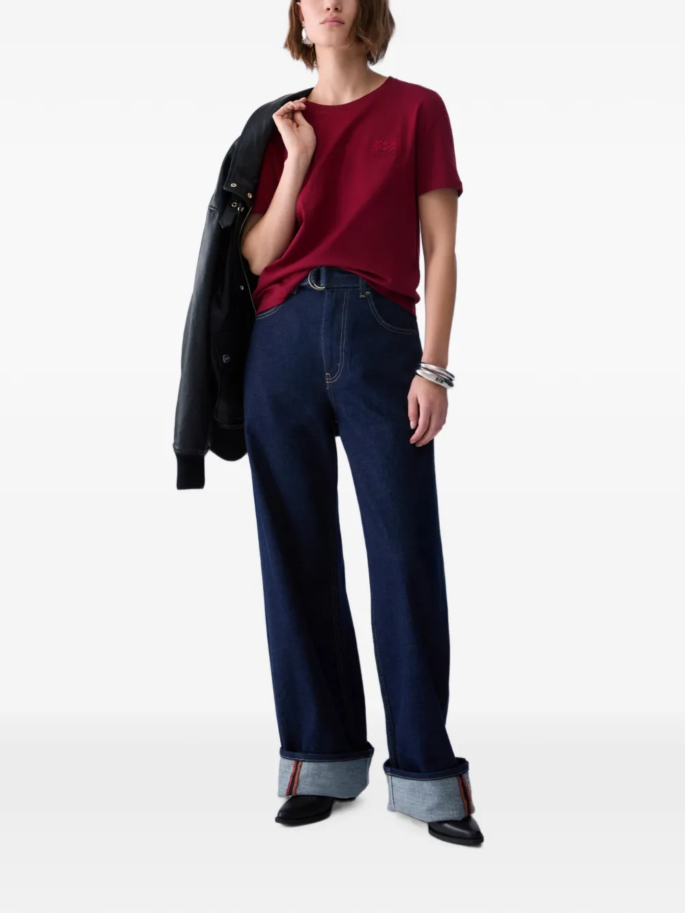 LIU JO Flared jeans met omgeslagen pijpen Blauw