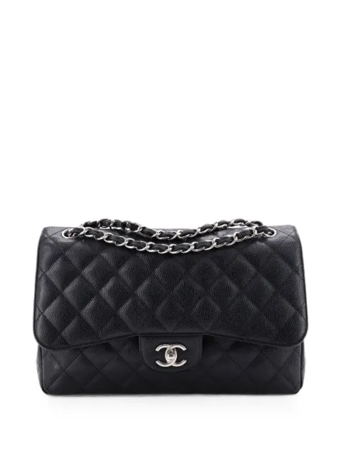 CHANEL Pre-Owned Borsa a spalla Jumbo Classic Double Flap in pelle Caviar trapuntata