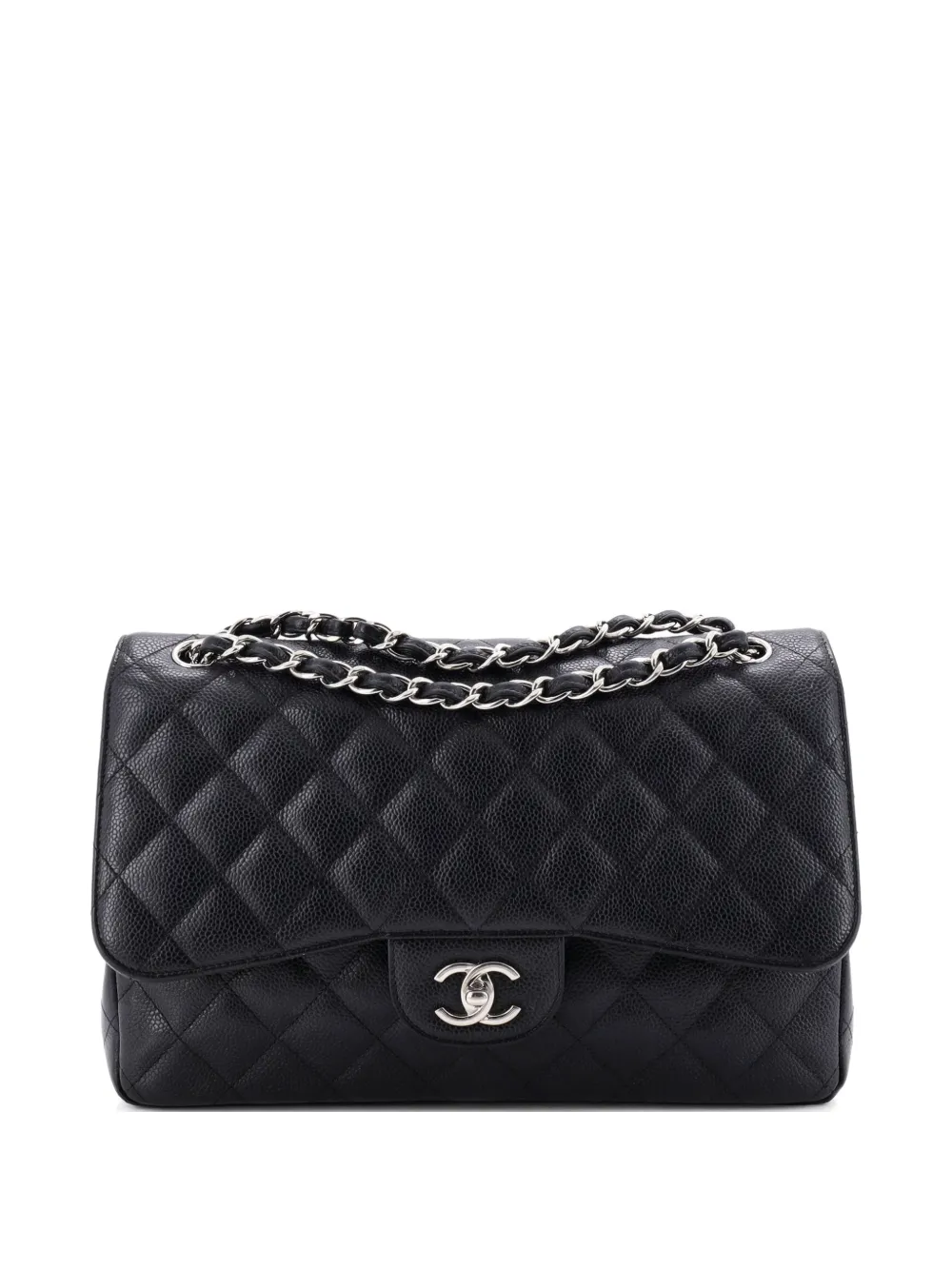 CHANEL Pre-Owned Gesteppte jumbo Classic Schultertasche - Schwarz