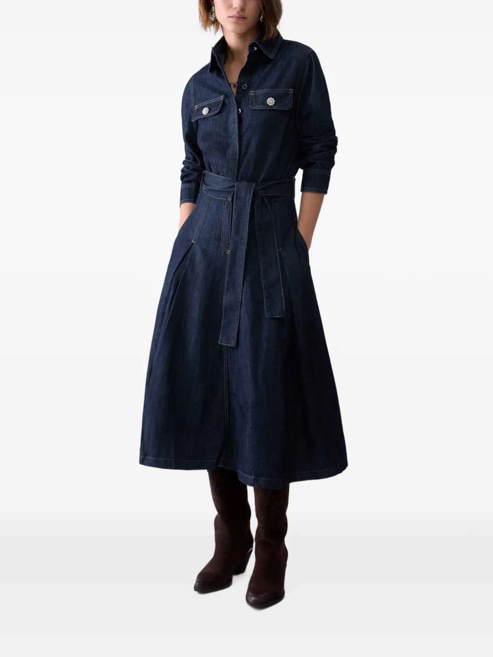 LIU JO Denim blousejurk Blauw