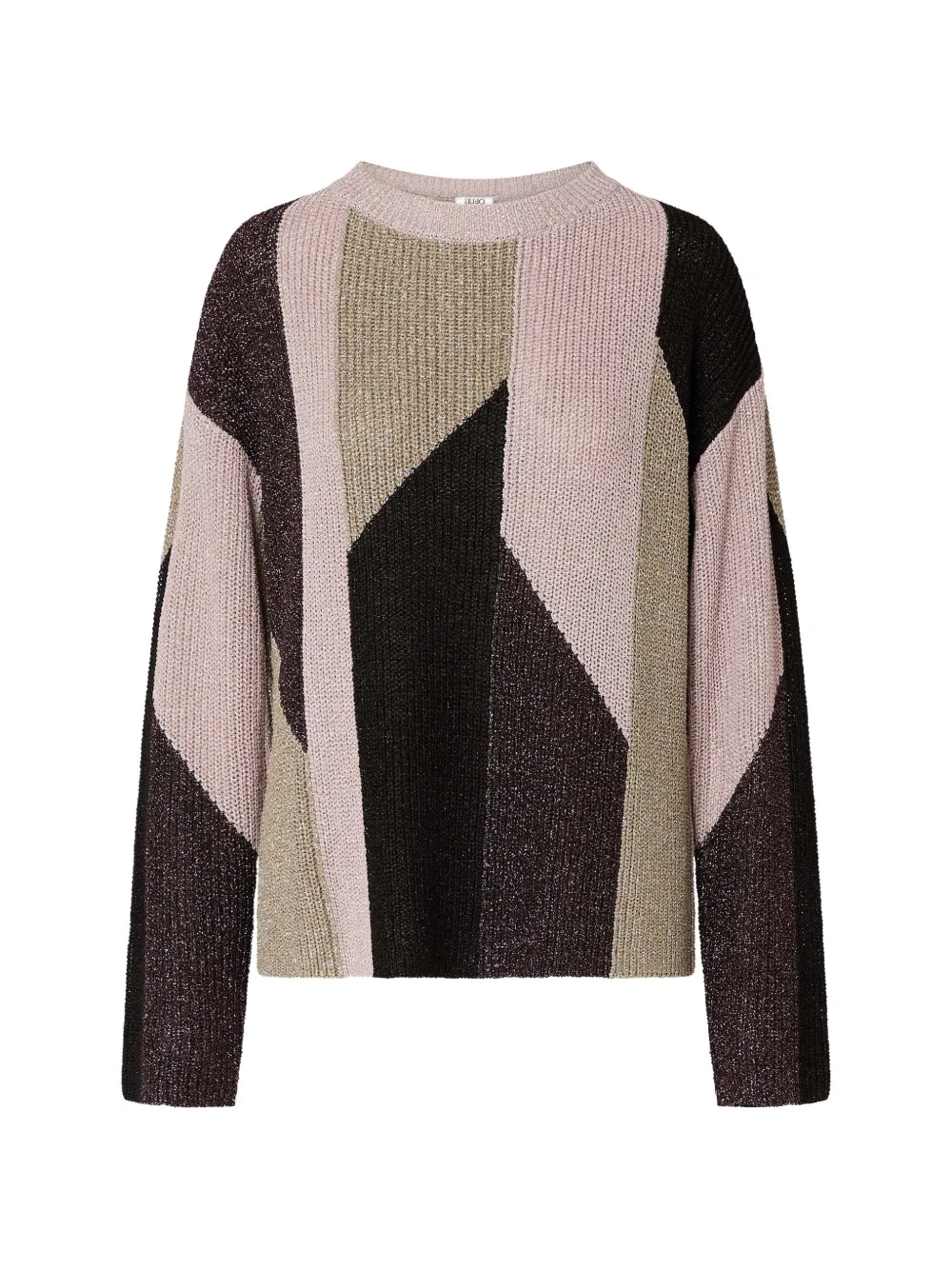 LIU JO sweater with lamé inlays - Rosa