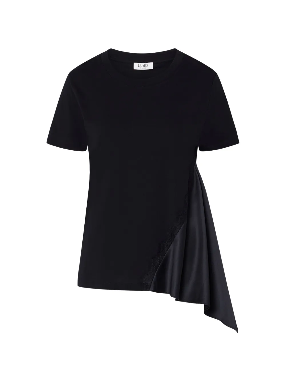 LIU JO bimaterial T-shirt - Nero